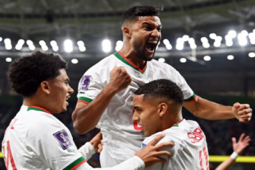 Morocco defeats Belgium 2-0.