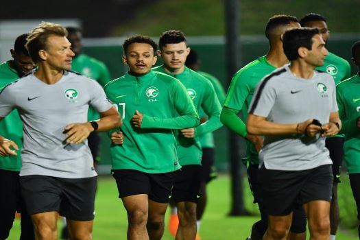  Saudi team strengthens  preparing for their match against Mexico.