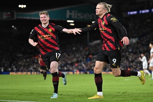 Leeds United FC 1-3 Manchester City FC-Man City moves up a spot as Haaland breaks another record.